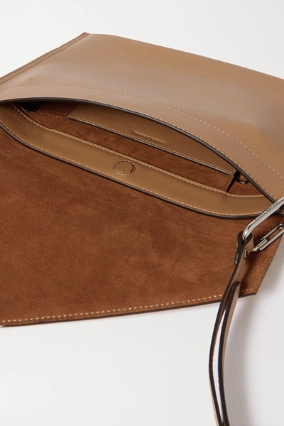 Shop Isabel Marant Tryne Leather Shoulder Bag In Brown