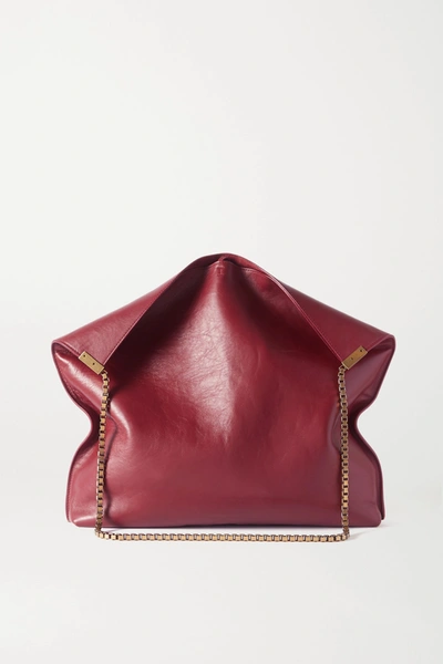 Shop Saint Laurent Suzanne Medium Leather Shoulder Bag In Red