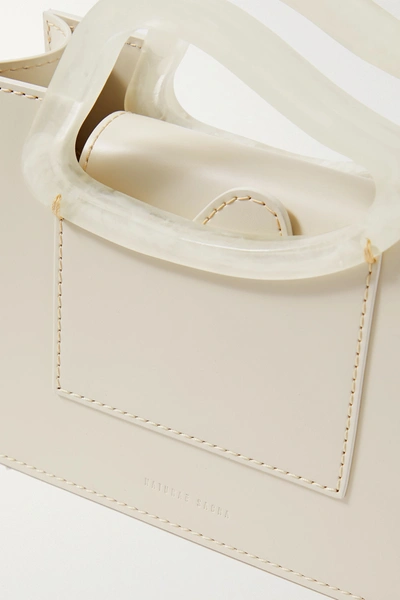 Shop Naturae Sacra + Net Sustain Arp Mini Leather And Resin Tote In Cream