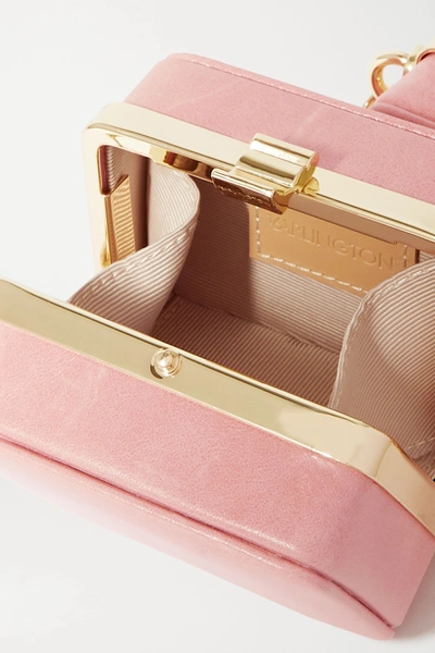 Shop 16arlington Ralphie Double Mini Leather Shoulder Bag In Baby Pink