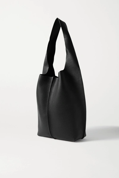 Shop Acne Studios Textured-leather Tote In Black