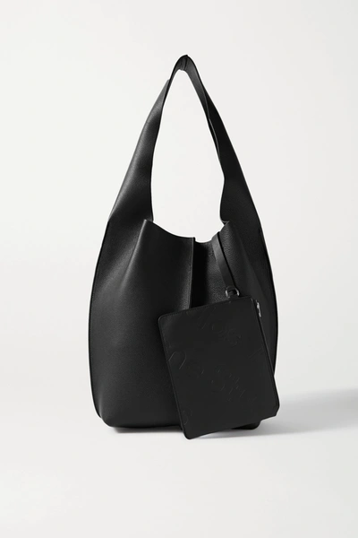 Shop Acne Studios Textured-leather Tote In Black