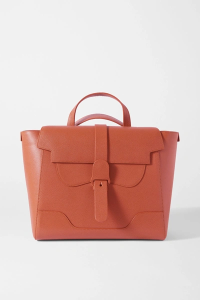 Shop Senreve Maestra Convertible Textured-leather Shoulder Bag In Tan