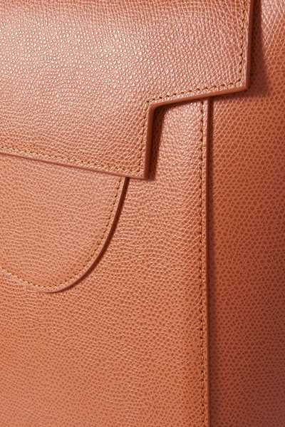 Shop Senreve Maestra Convertible Textured-leather Shoulder Bag In Tan