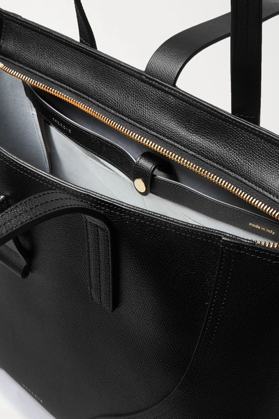 Shop Senreve Voya Textured-leather Tote In Black