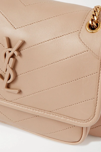 Shop Saint Laurent Niki Baby Mini Quilted Leather Shoulder Bag In Beige