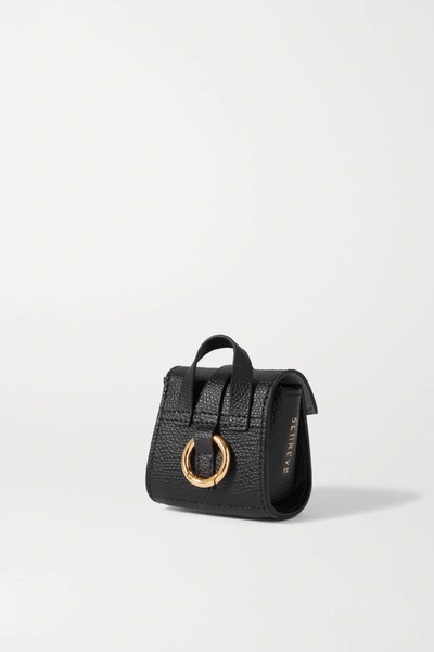 Shop Senreve Milli Maestra Textured-leather Shoulder Bag In Black