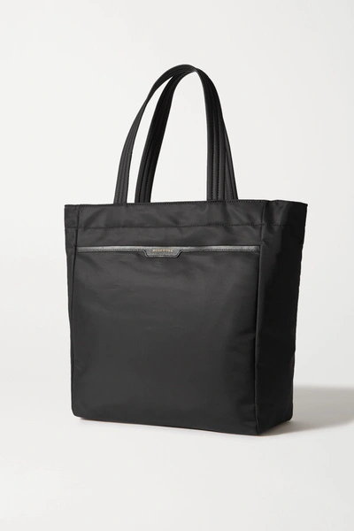 Shop Anya Hindmarch Nevis Leather-trimmed Shell Tote In Black