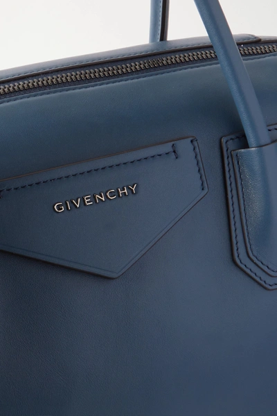 Shop Givenchy Antigona Soft Medium Leather Tote In Navy