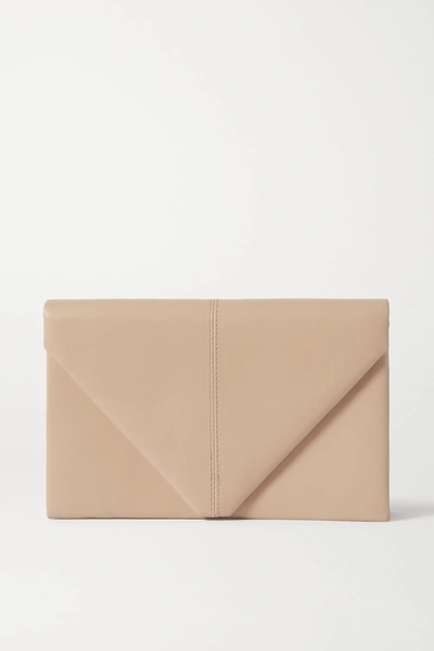 Shop Hunting Season Envelope Leather Clutch In Cream