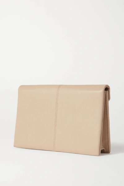 Shop Hunting Season Envelope Leather Clutch In Cream