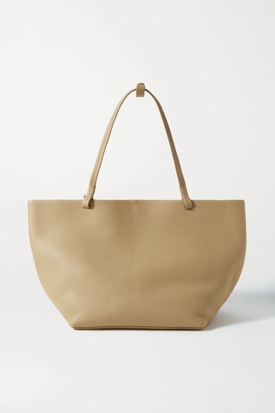 Shop The Row Park 3 Medium Textured-leather Tote In Beige
