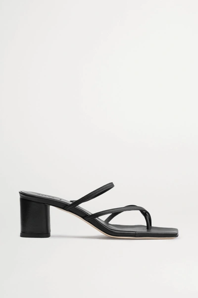 Shop Aeyde Larissa Leather Mules In Black