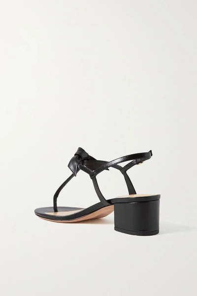 Shop Alexandre Birman Clarita Bow-embellished Leather Sandals In Black