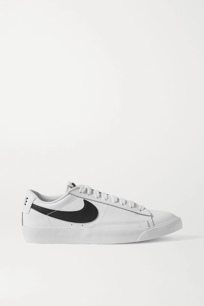 Shop Nike Blazer Low Leather Sneakers In White