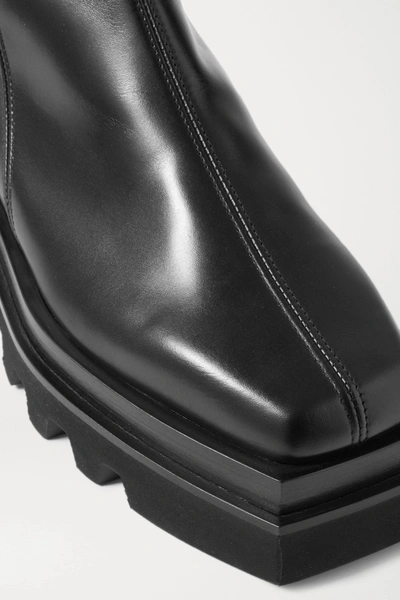 Shop Peter Do Leather Ankle Boots In Black