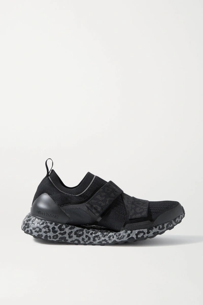 Shop Adidas By Stella Mccartney Ultraboost X Leopard-print Primeblue Stretch-knit Sneakers In Black