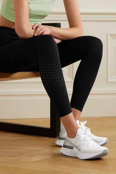 Nike Women's React Infinity Run Flyknit Low Top Running Sneakers In White
