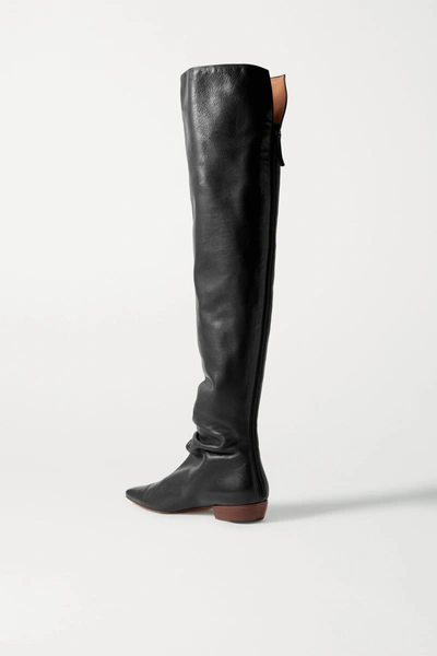 Shop The Row Leather Knee Boots In Black
