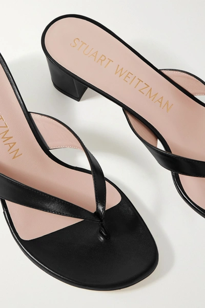 Shop Stuart Weitzman Brigida Leather Sandals In Black