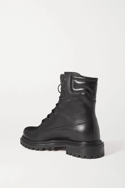 Shop Aquazzura Kicks 35 Leather Ankle Boots In Black