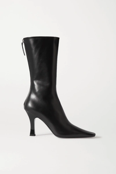 Shop The Row Office Leather Boots In Black