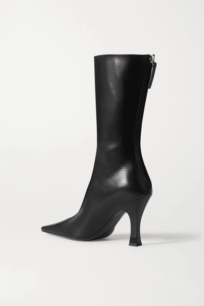 Shop The Row Office Leather Boots In Black