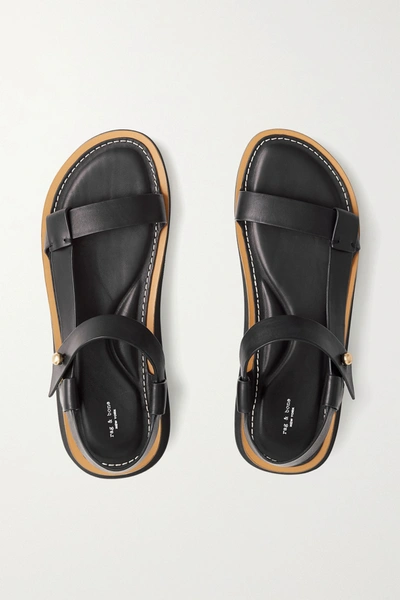 Shop Rag & Bone Parker Leather Sandals In Black