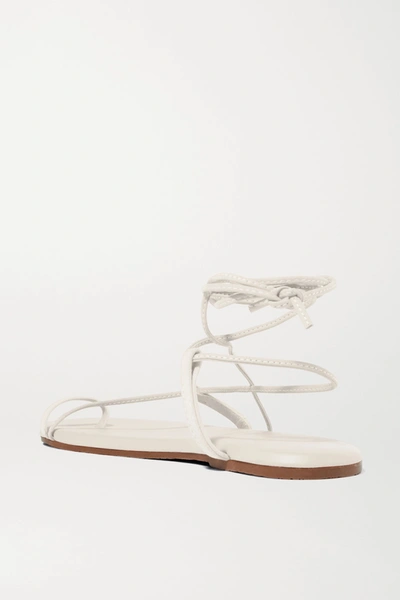 Shop Tkees Jo Suede And Leather Sandals In Cream