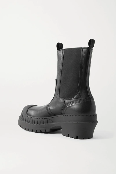Shop Acne Studios Textured-leather Chelsea Boots In Black