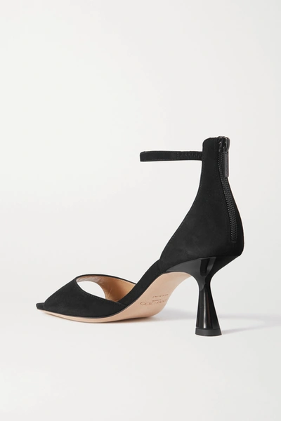 Shop Jimmy Choo Reon 65 Suede Sandals In Black