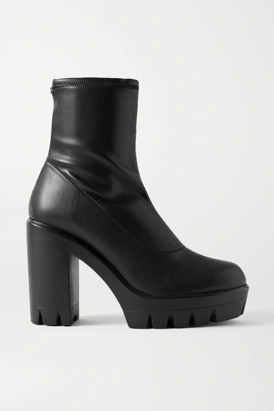 Shop Giuseppe Zanotti Blaze Stretch-leather Sock Boots In Black