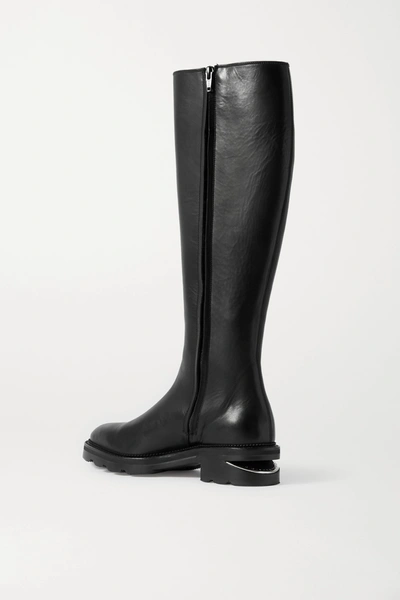 Shop Alexander Wang Andy Leather Knee Boots In Black