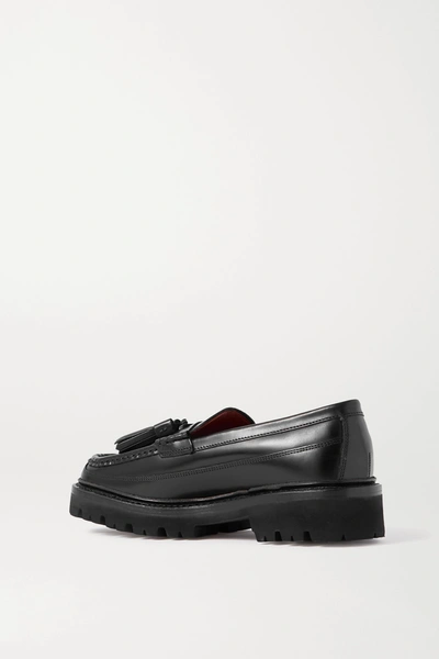 Shop Grenson Bethany Tasseled Leather Loafers In Black