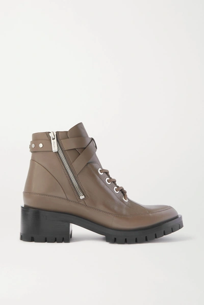 Shop 3.1 Phillip Lim / フィリップ リム + Space For Giants Hayett Lace-up Leather Ankle Boots In Taupe