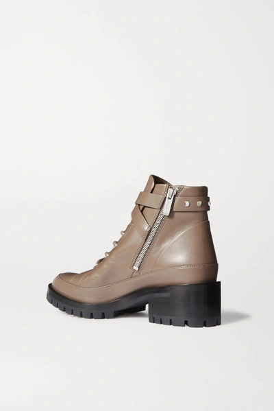 Shop 3.1 Phillip Lim / フィリップ リム + Space For Giants Hayett Lace-up Leather Ankle Boots In Taupe