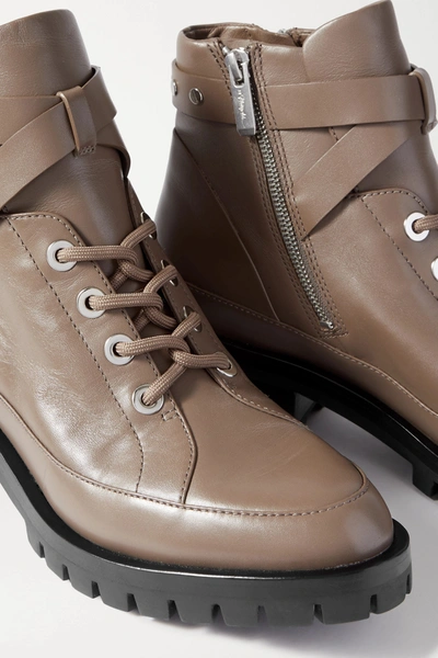 Shop 3.1 Phillip Lim / フィリップ リム + Space For Giants Hayett Lace-up Leather Ankle Boots In Taupe