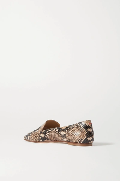Shop Aeyde Aurora Snake-effect Leather Loafers In Snake Print