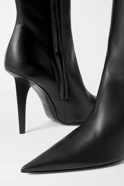 Shop Balenciaga Knife Shark Leather Over-the-knee Boots In Black