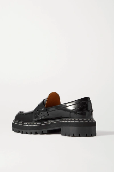 Shop Proenza Schouler Leather Loafers In Black