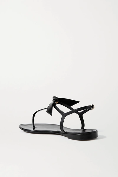 Shop Alexandre Birman Clarita Bow-embellished Rubber Sandals In Black