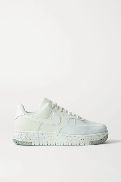 Shop Nike Air Force 1 Crater Faux Leather And Mesh Sneakers In White