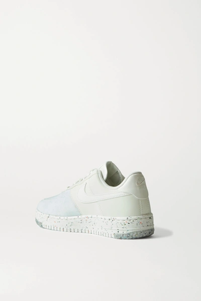 Shop Nike Air Force 1 Crater Faux Leather And Mesh Sneakers In White