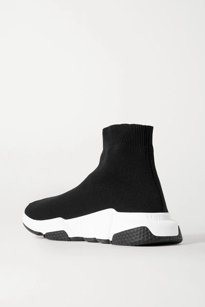BALENCIAGA SPEED STRETCH-KNIT HIGH-TOP SNEAKERS 