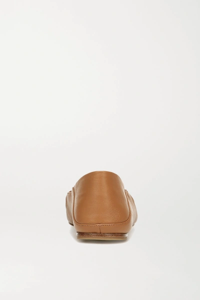 Shop Vince Kali Leather Flats In Tan