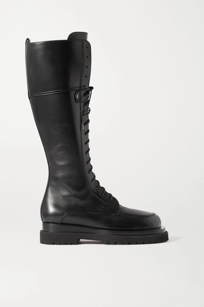 Shop Magda Butrym Leather Knee Boots In Black