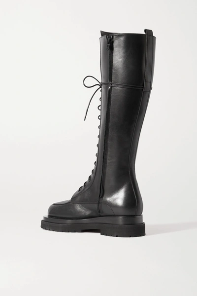 Shop Magda Butrym Leather Knee Boots In Black