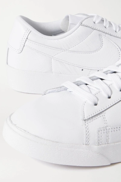 Shop Nike Blazer Low Leather Sneakers In White