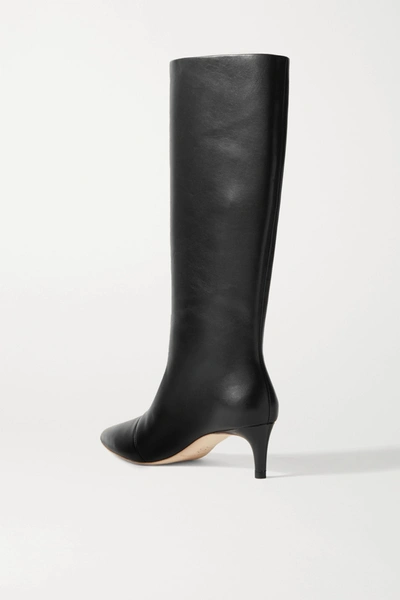 Shop Loeffler Randall Gloria Leather Knee Boots In Black