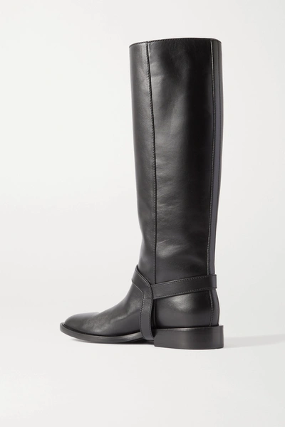 Shop Givenchy Eden Leather Boots In Black